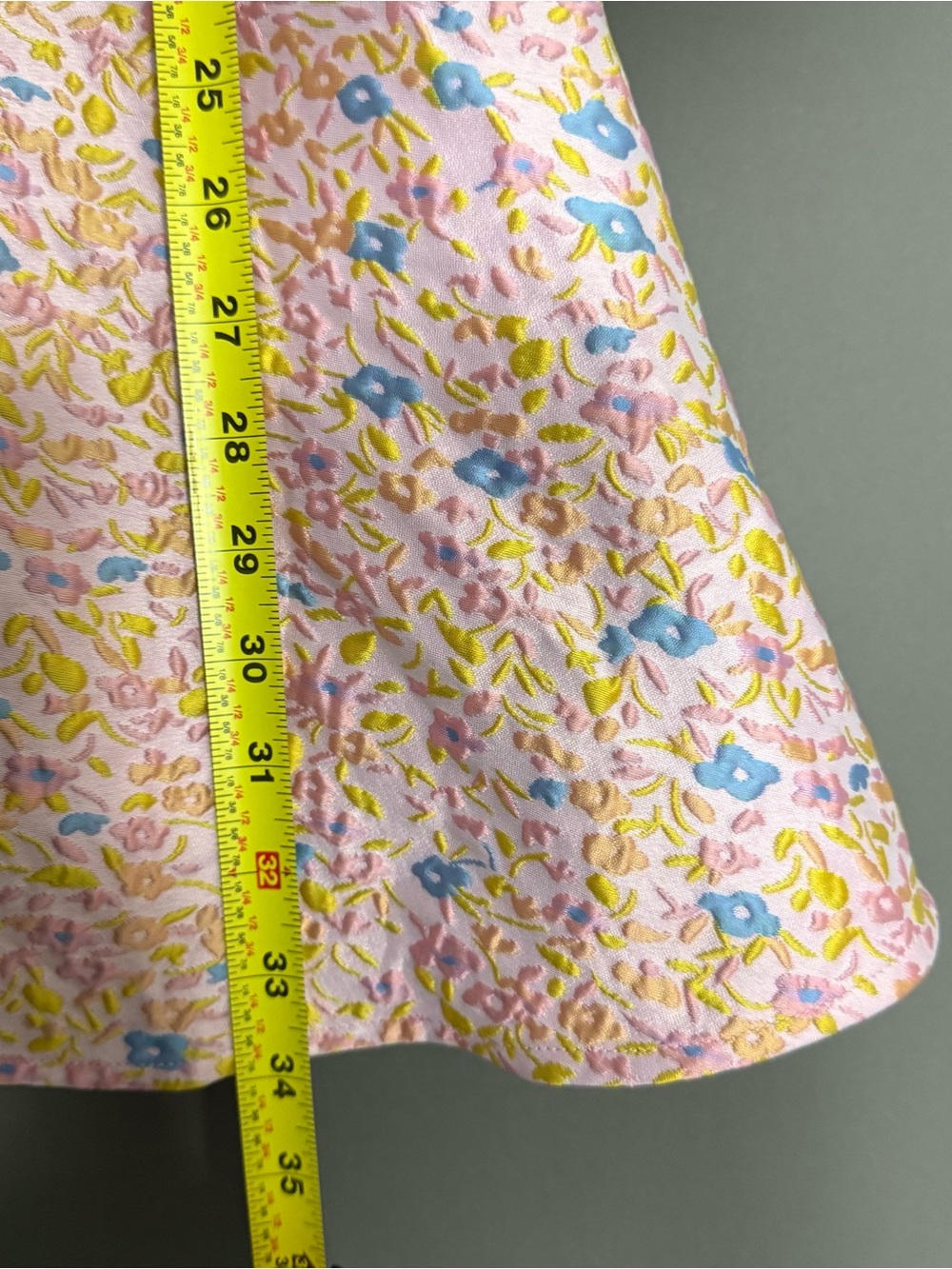 ASOS Luxe Puff Sleeve Floral Jacquard Mini Dress Pink 8 Coquette Cottagecore ASO - Picture 12 of 13